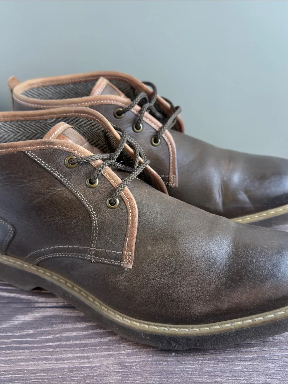 Florsheim Casey Chukka Boots Brown Leather Men’s Size 8.5 D Casual Ankle Boots w